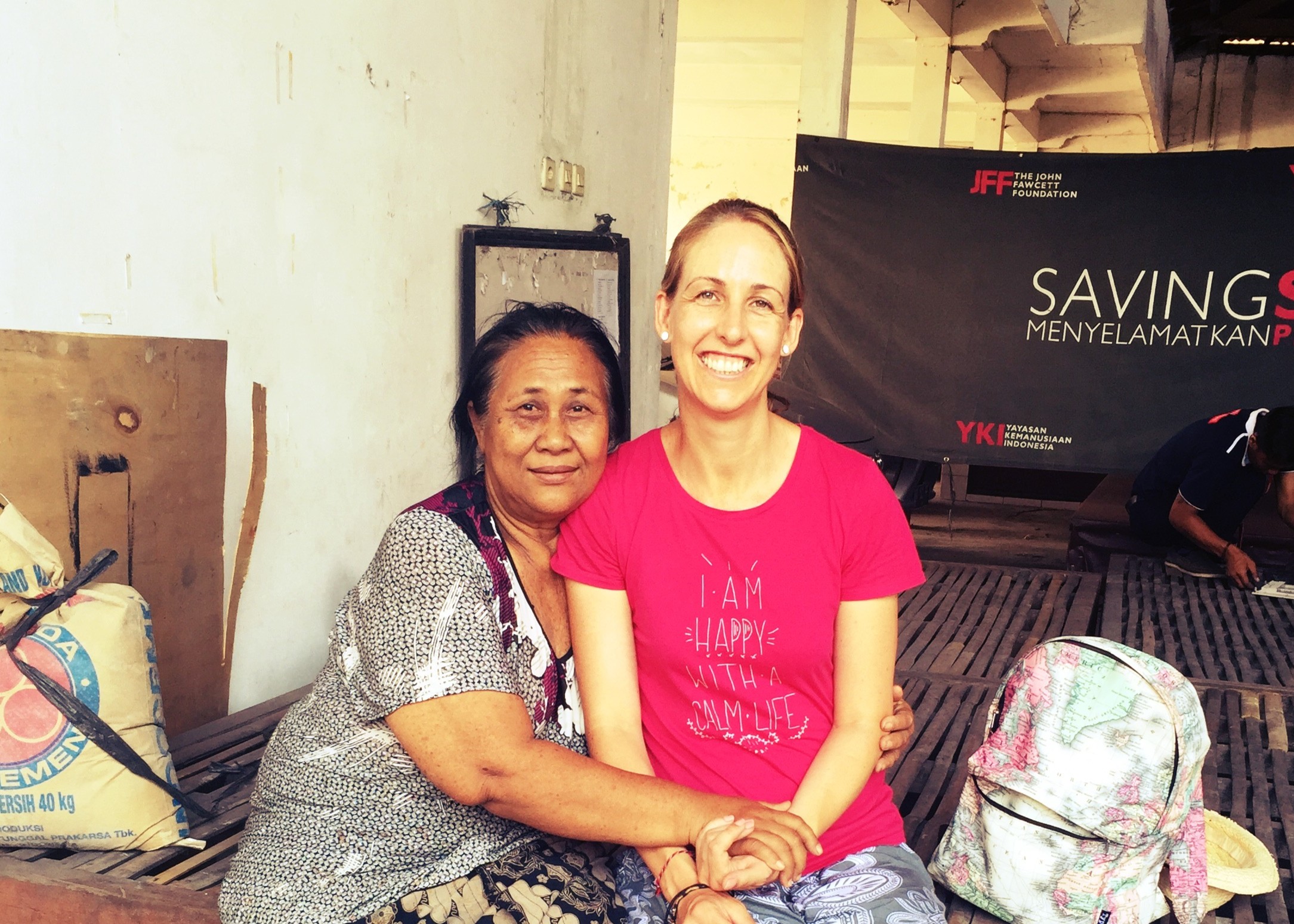 Alice and Ibu Sitting Together in Bali